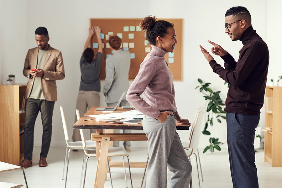 People Talking in Office People Talking in Office